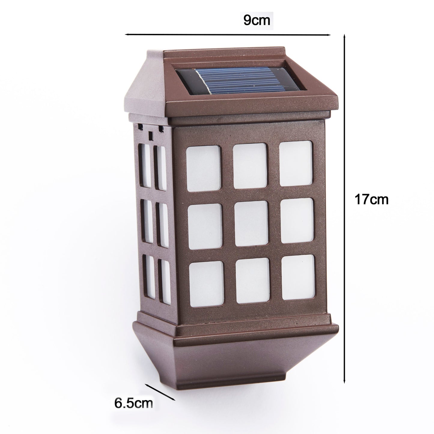 Pack of 4 Deluxe Solar Fence Lights – Warm White LED Outdoor Wall Lights