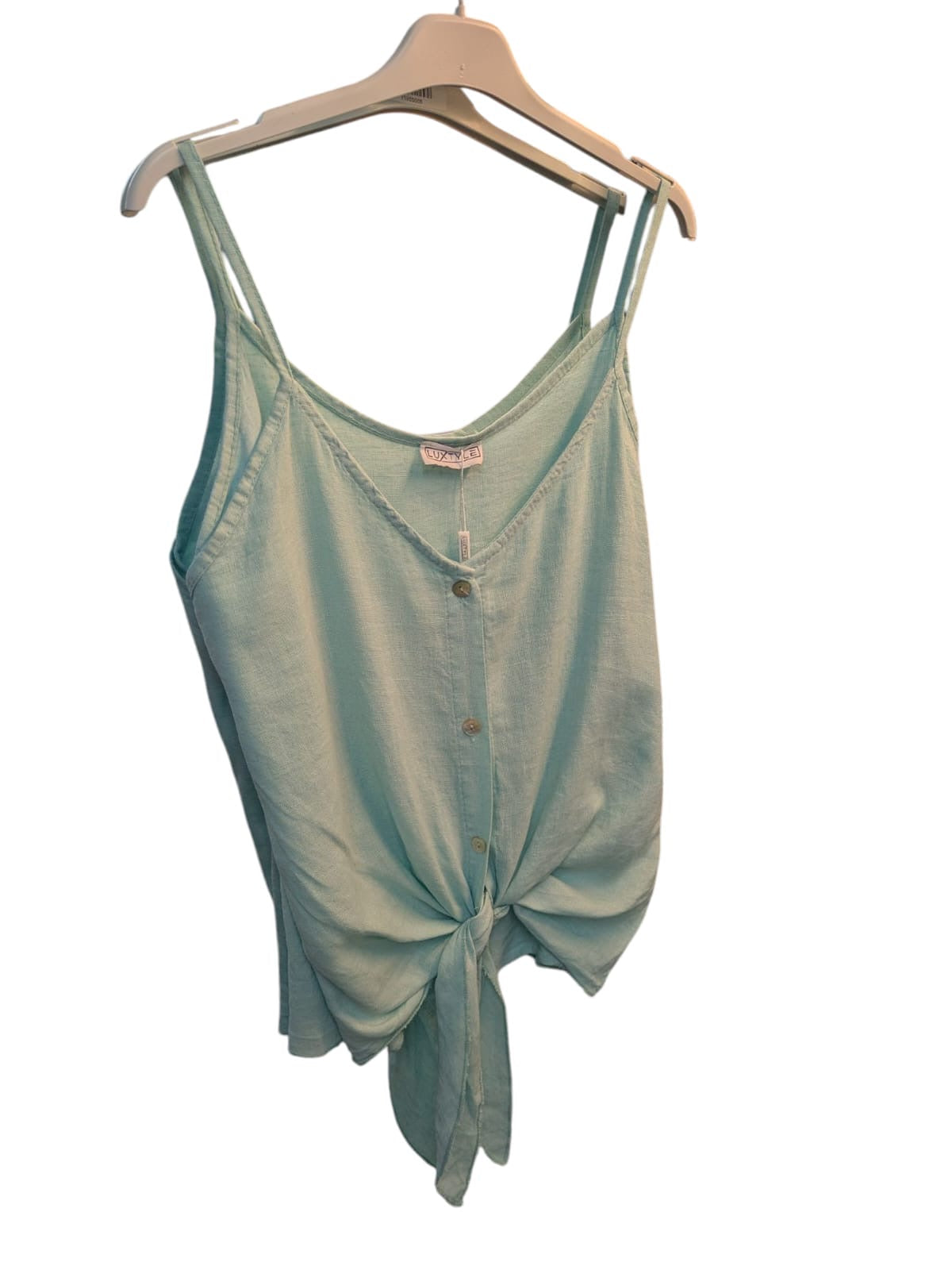 Luxtyle Strappy Tie Front Vest Top | Summer Cami | Sizes Up to 14 | 10 Colours