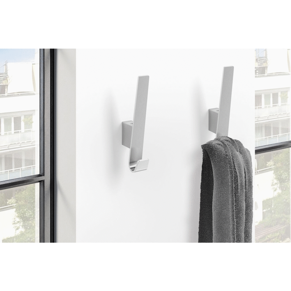Zack Akes Premium Brushed Steel Wall Hook - Contemporary Design