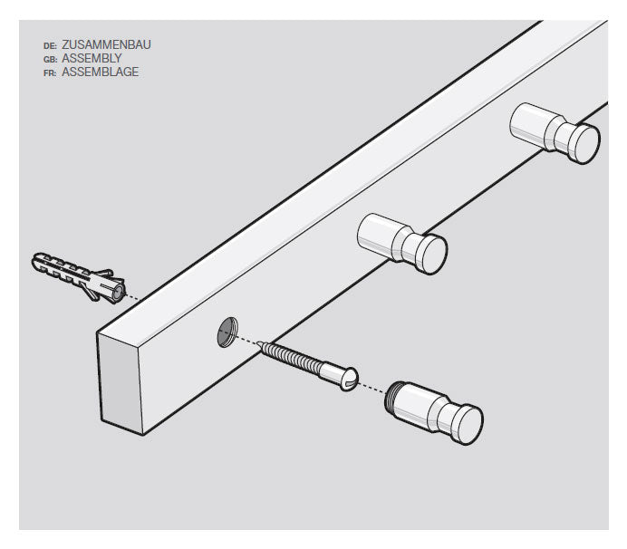 Zack Accolo Premium Stainless Steel Wall Coat Rack - German Engineering