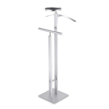 Zack Atacio Premium Brushed Steel Valet Stand - Luxury Clothes Butler