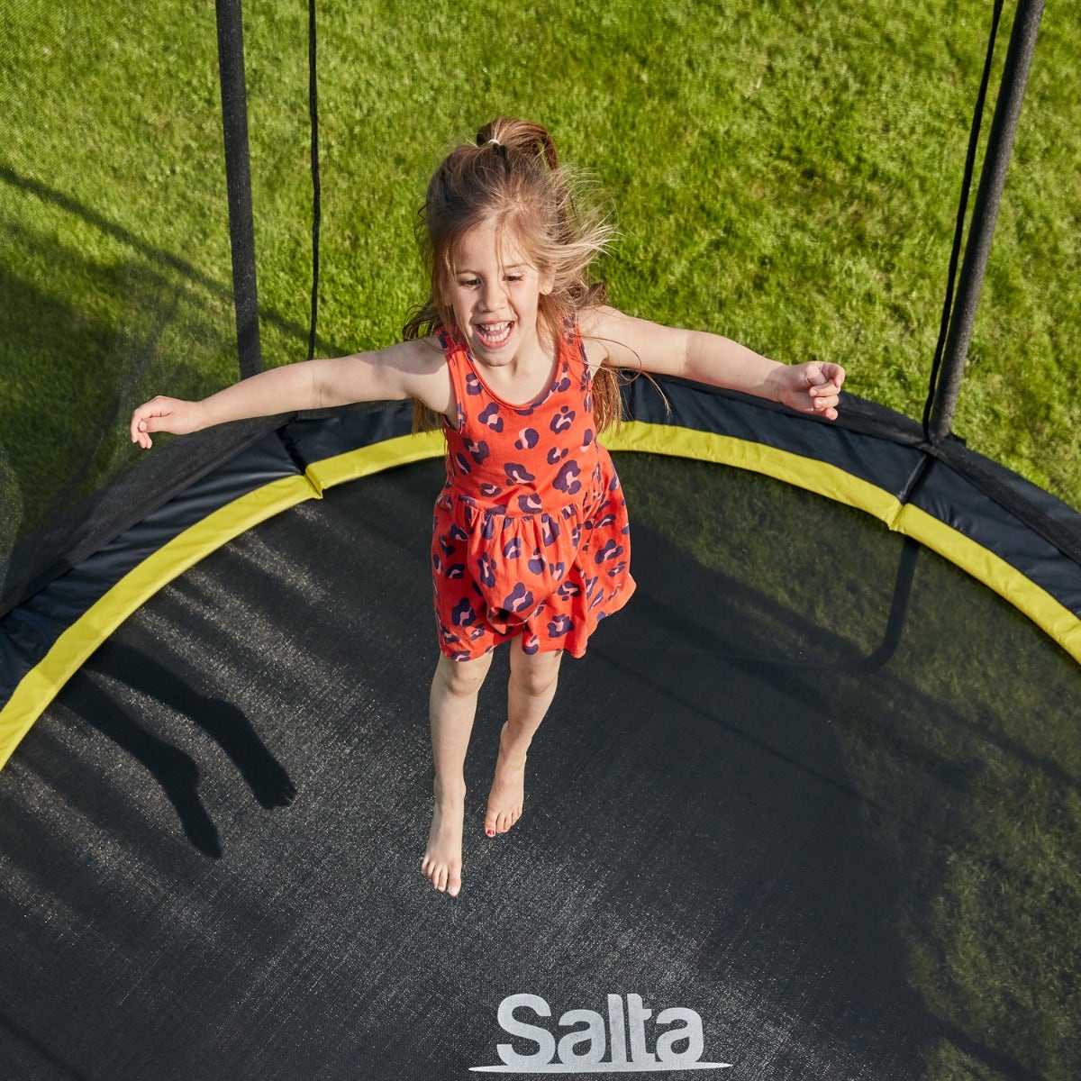 12ft Salta Black Round Comfort Edition Trampoline with Enclosure