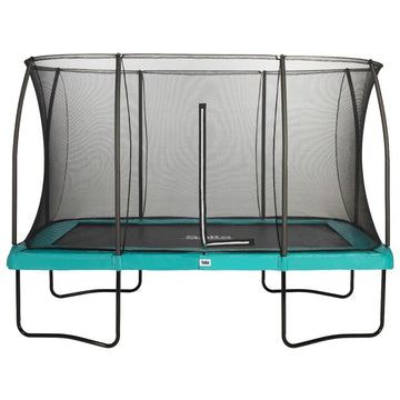 12ft x 8ft Salta Green Rectangular Comfort Edition Trampoline with Enclosure