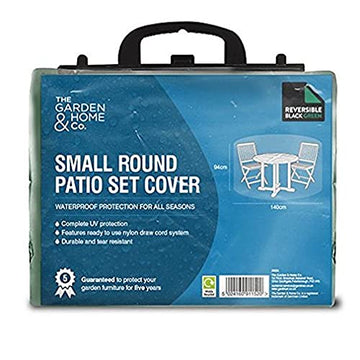 Small Round Patio Set Cover, Reversible Green/Black, [36055]