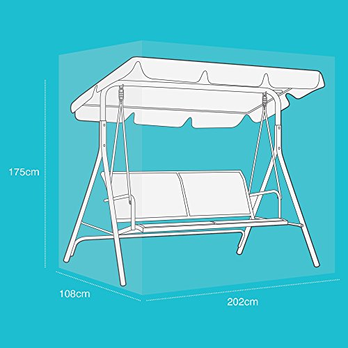 Standard 2 Seat Swing Hammock Cover - Reversible Green & Black, [36052]