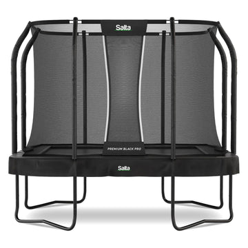 10ft x 6.5ft Salta Premium Black Pro Rectangular Trampoline + Safety Net