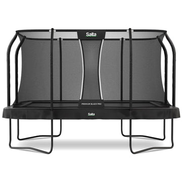 13ft x 8.5ft Salta Premium Black Pro Rectangular Trampoline + Safety Net