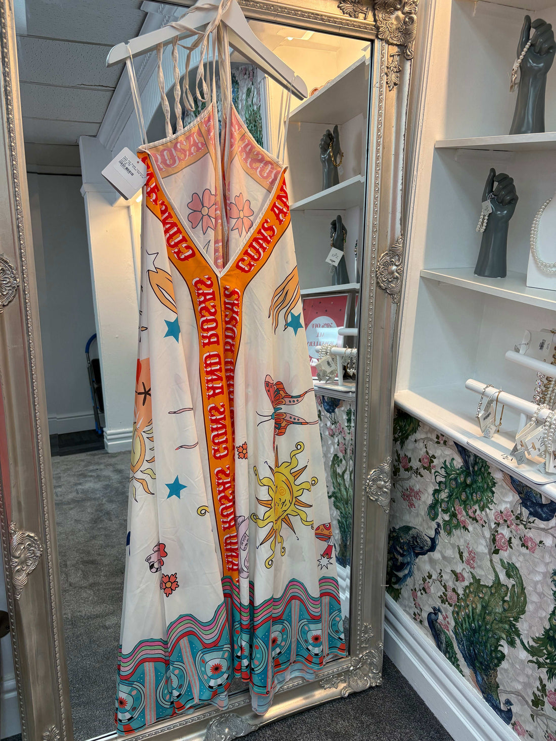 Guns and Rosas Unicorn Print Summer Maxi Dress – One Size (Fits UK 8–18)