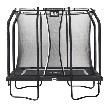 7ft x 5ft Salta Black Rectangular Premium Edition Trampoline with Enclosure