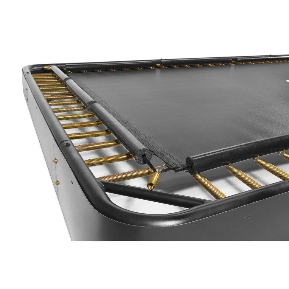 10ft x 7ft Salta Black Royal Baseground Rectangular Trampoline with Enclosure