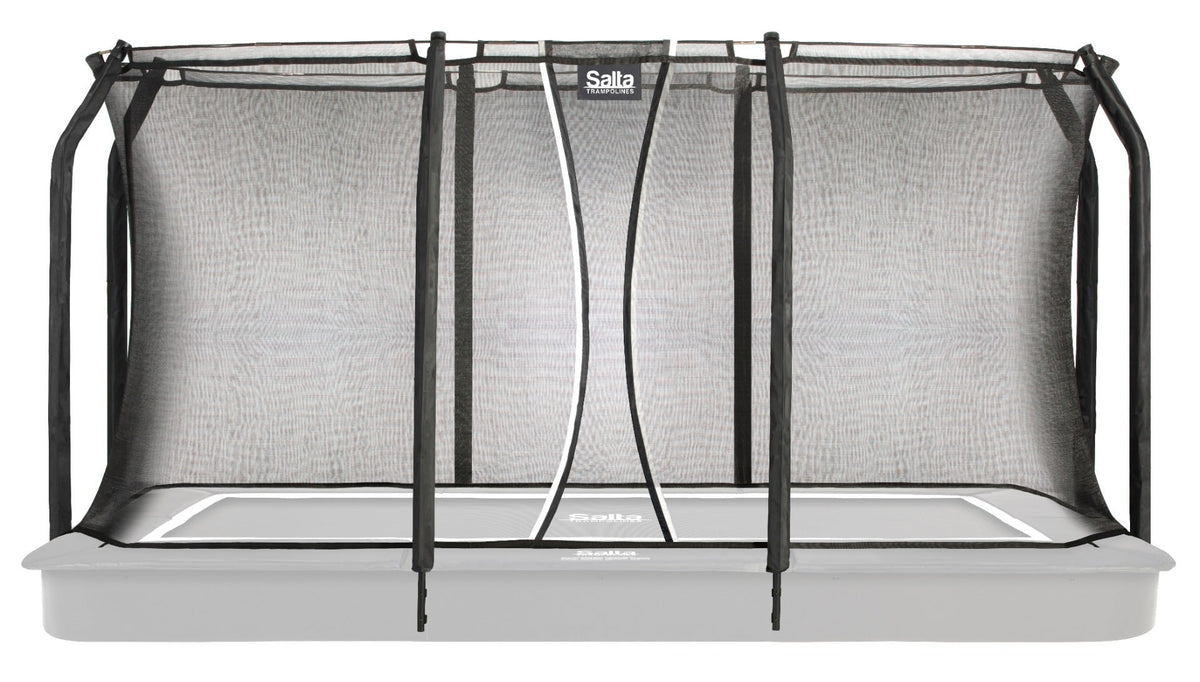 10ft x 7ft Salta Black Royal Baseground Rectangular Trampoline with Enclosure