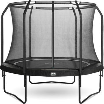 14ft Salta Black Round Premium Edition Trampoline with Enclosure