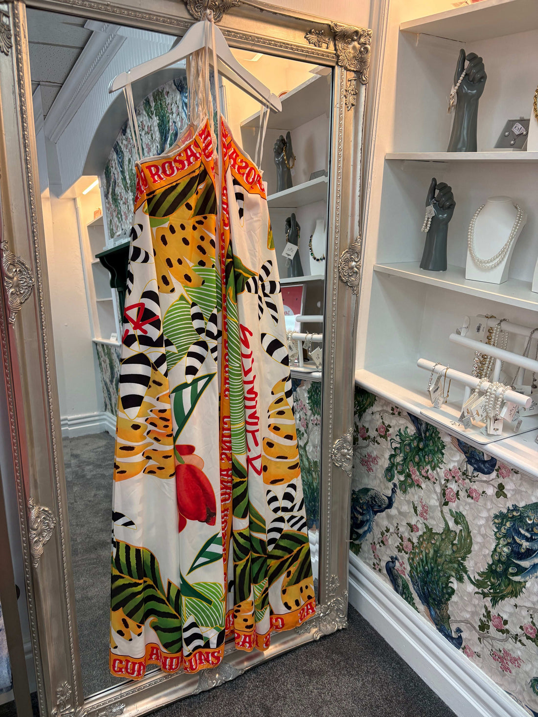 Guns and Rosas Summer Maxi Dress – One Size (Fits UK 8–18)