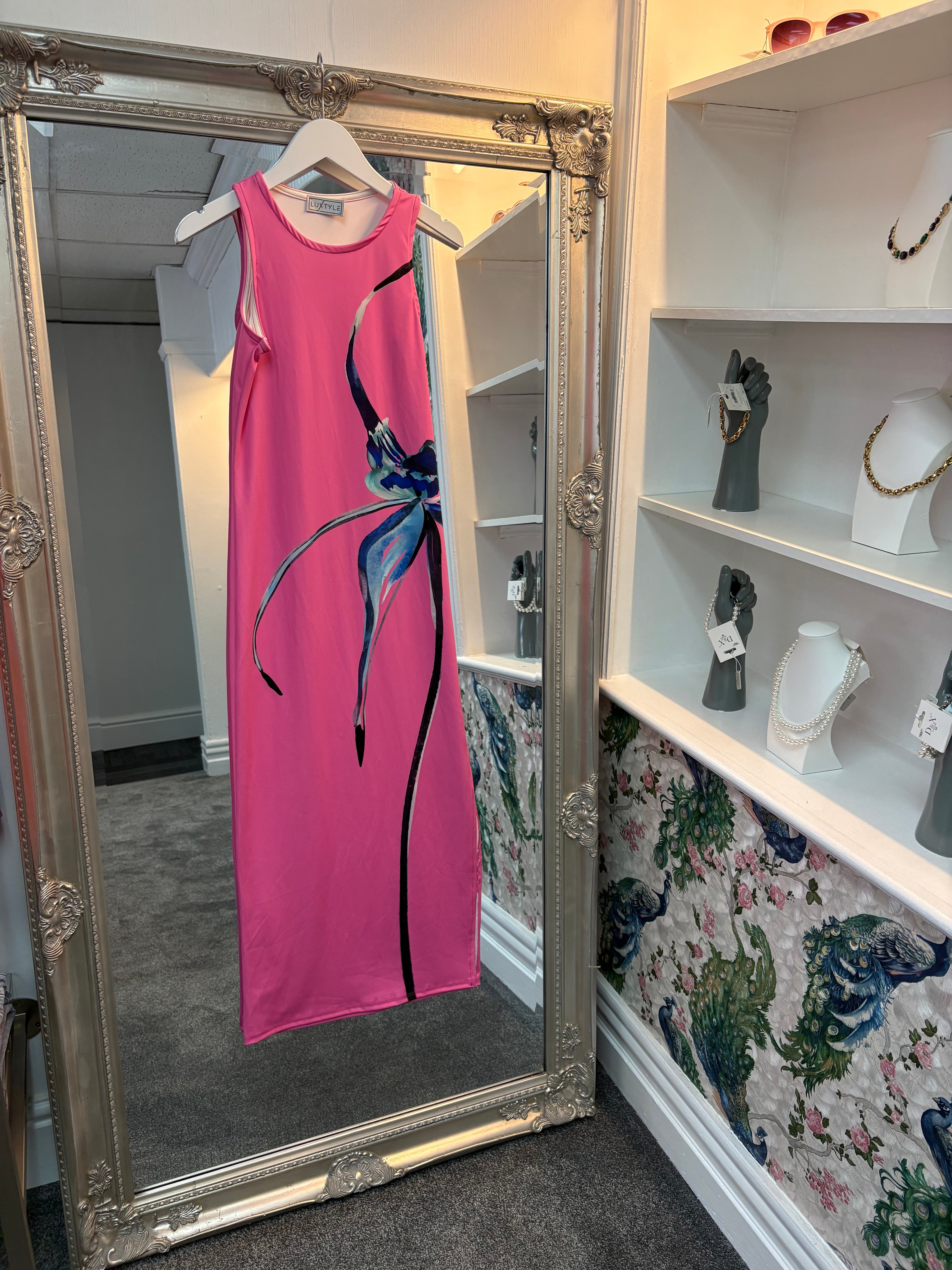 Luxtyle Floral Maxi Dress – One Size Fits 8–12