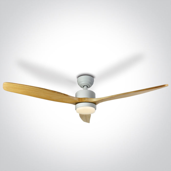 Black Body Ceiling Fans Light Wood Blades - 6308L