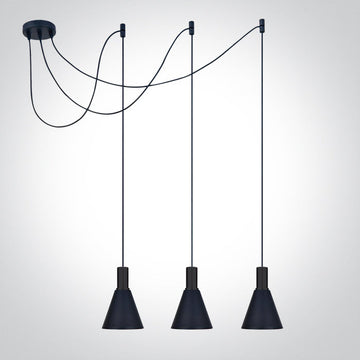 E27 Round Pendants - 63122B - 3x10W E27 pendant.
