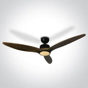 Black Body Ceiling Fans Dark Wood Blades - 6312D/B/V