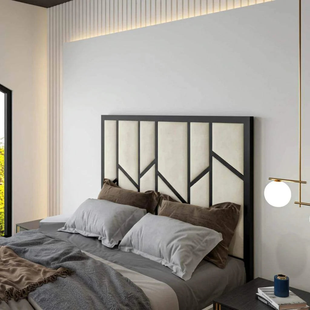 Elora Panel-Lined Upholstered Bed Frame – Modern Fabric Bed | UK Beds Direct