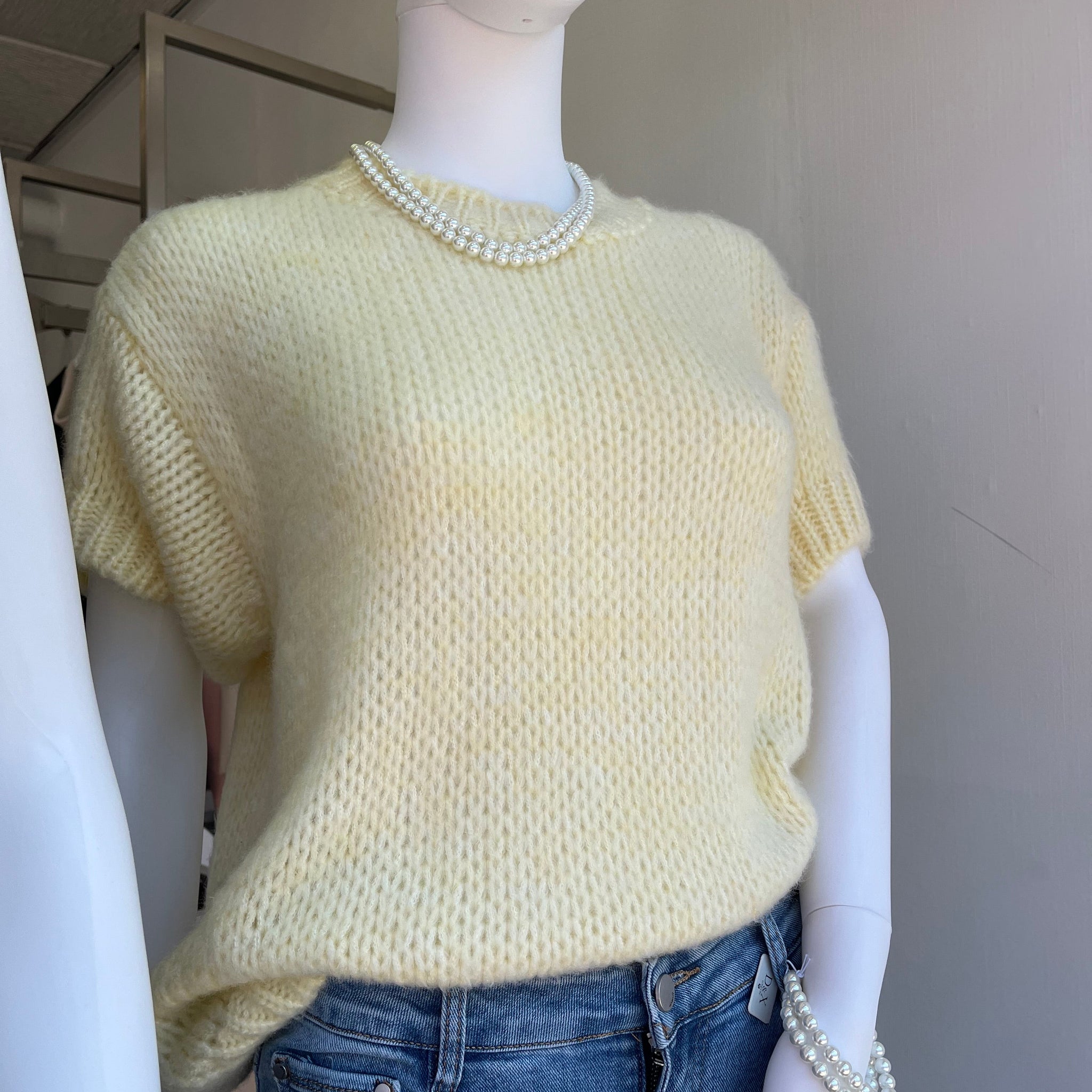 Yellow Knit Jumper | One Size Fits 8–14