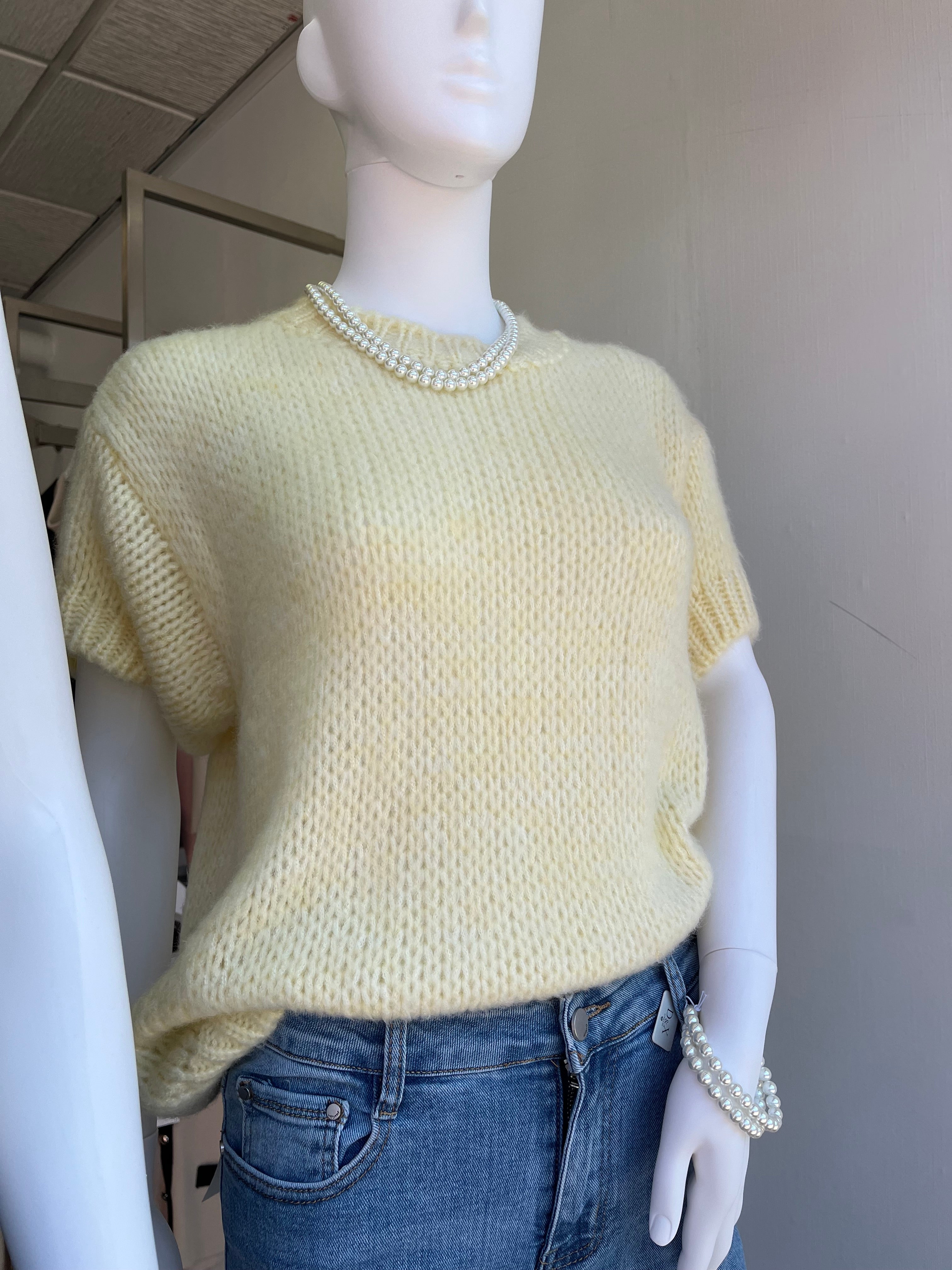 Yellow Knit Jumper | One Size Fits 8–14