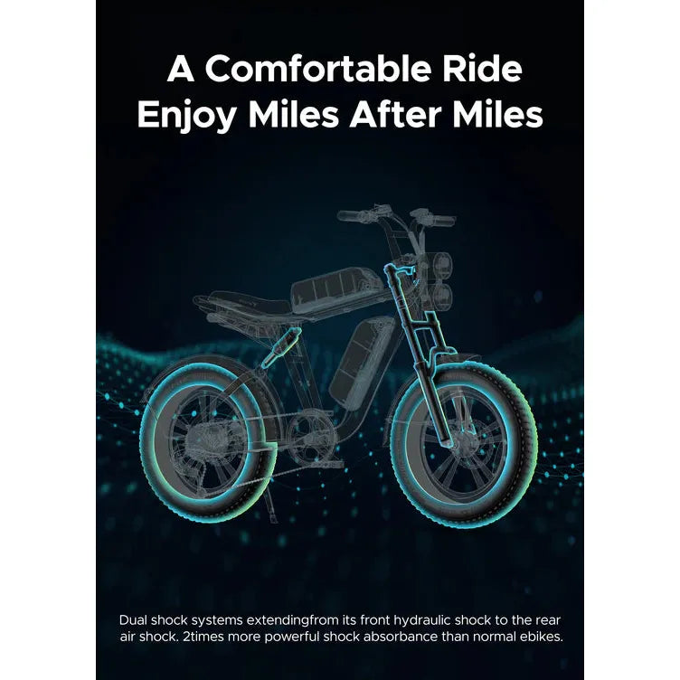 ENGWE M20 75KM Max Speed 25 km/h Dual Suspension Long Range E-bike Single Battery