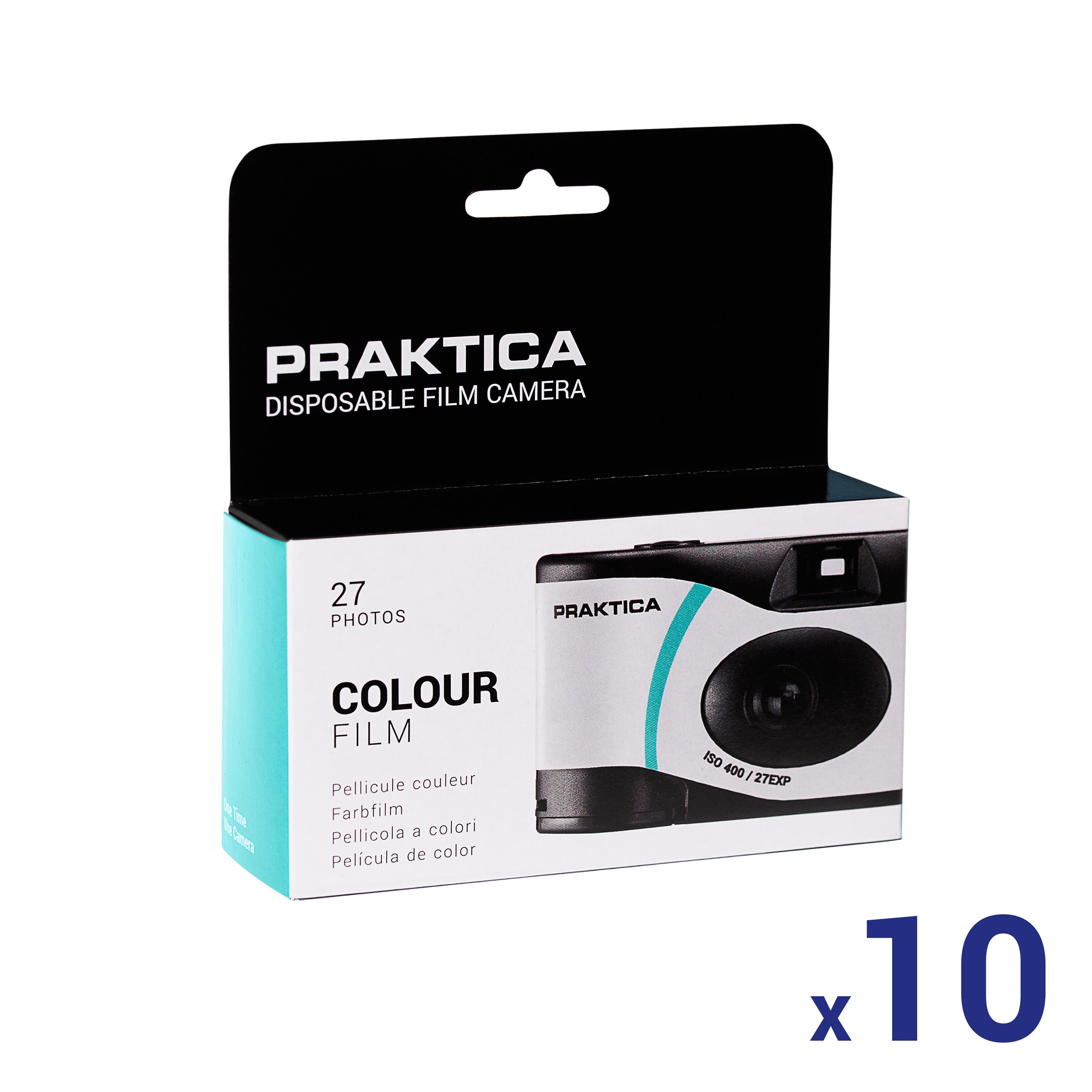 Praktica Single Use Disposable Colour Film Camera with Flash - Blue
