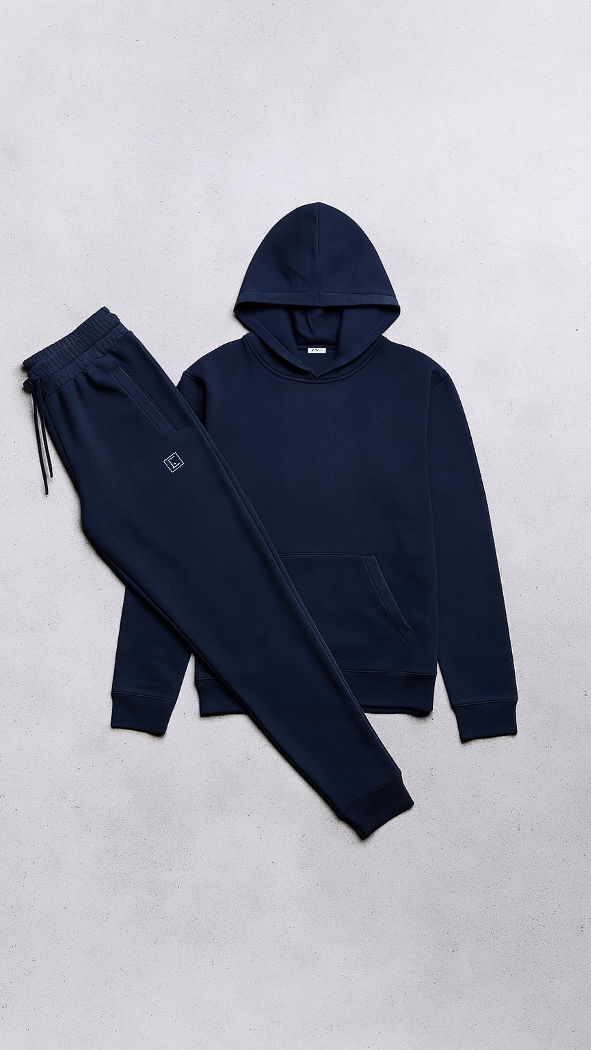 Signature Hoodie | Dark Navy/White