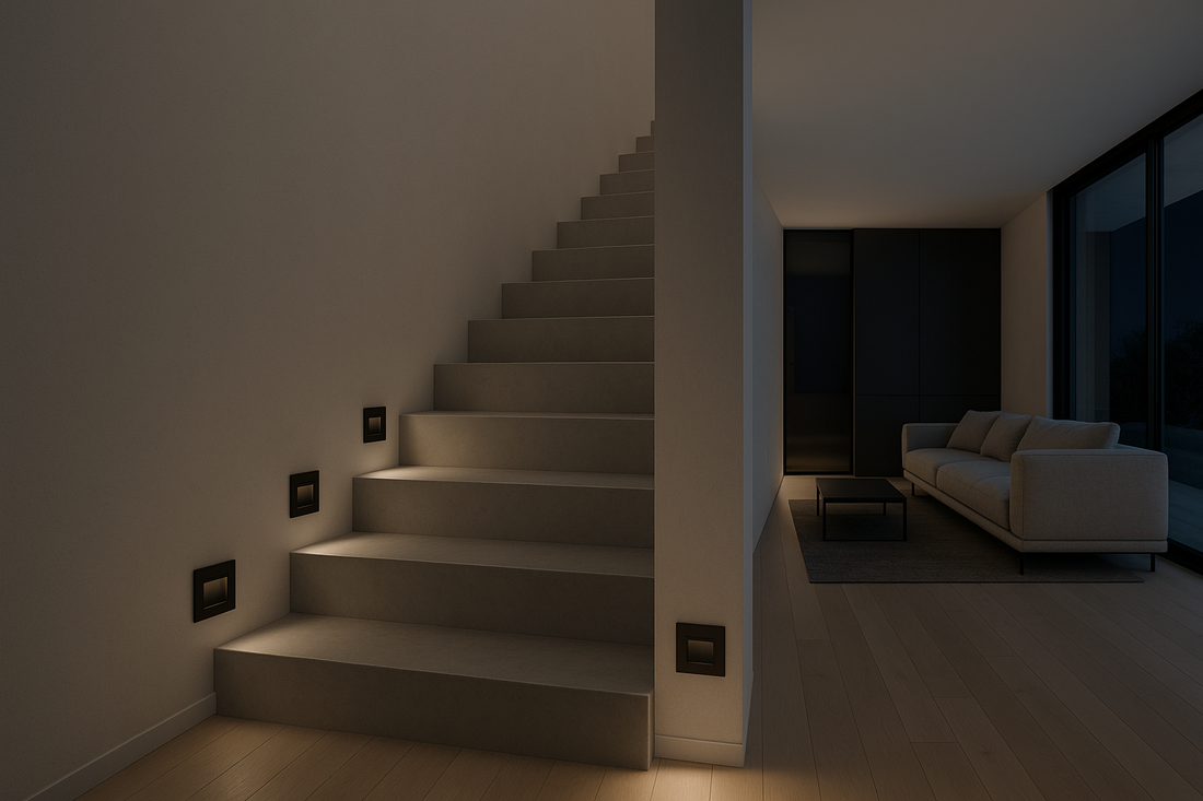 Indoor Square Wall Recessed - 68007- 1,5 W Wall recessed LED light, ideal for step and corridor illumination  Supplied complete with non-dimmable LED driver