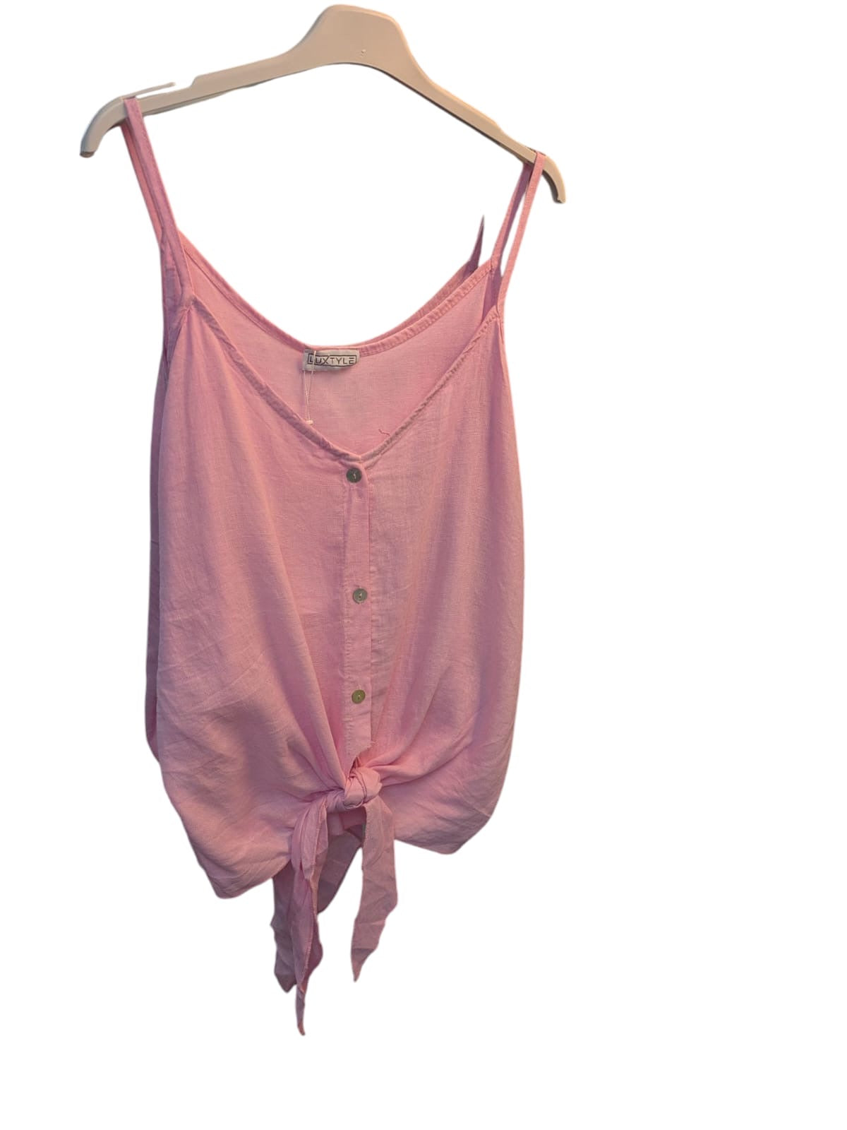 Luxtyle Strappy Tie Front Vest Top | Summer Cami | Sizes Up to 14 | 10 Colours