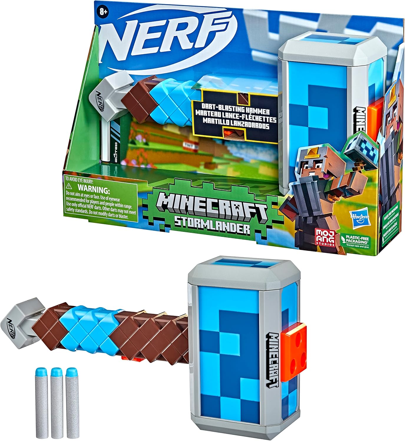 Nerf Minecraft Stormlander Dart-Blasting Hammer