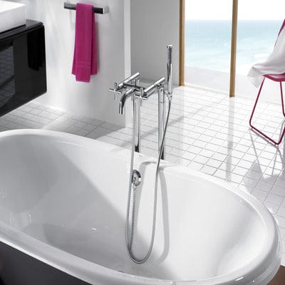 Loft Chrome Floor Standing Bath Shower Mixer Kit