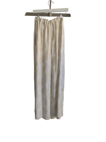 Ivory Embroidered Trousers – One Size Fits UK 8–14 | Luxtyle