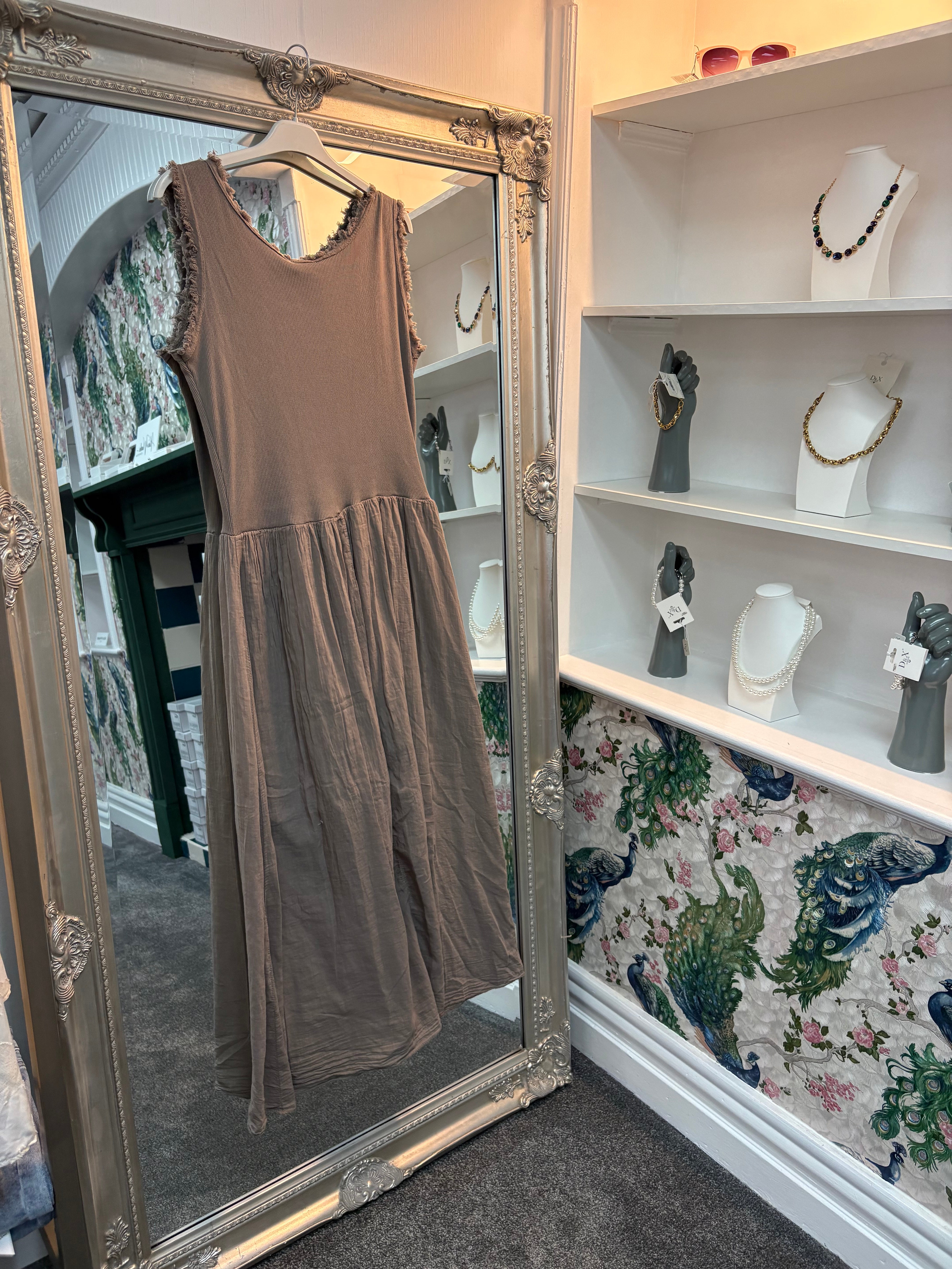 Plain Vest Maxi Dress | One Size Fits 8–18/20