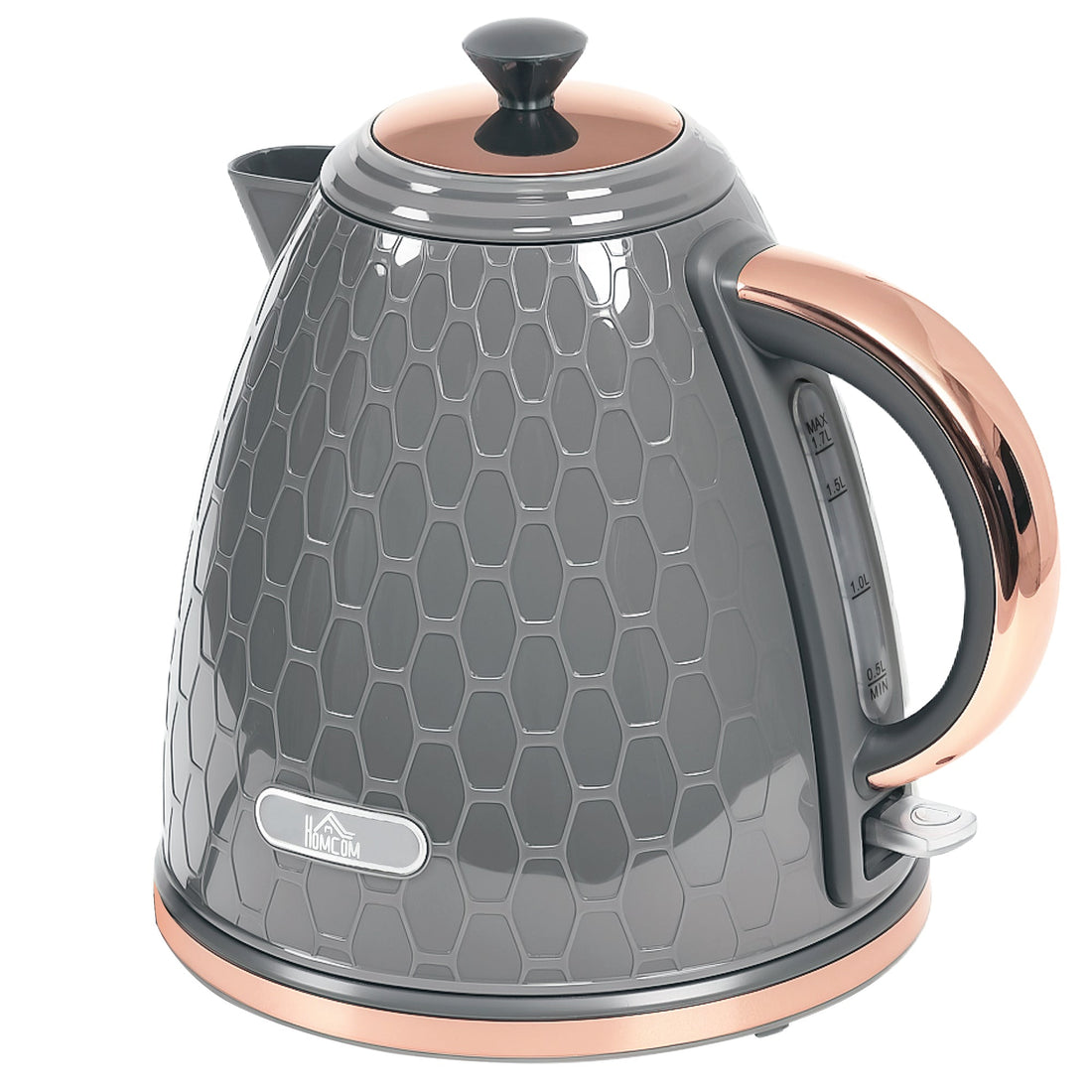 HOMCOM Electric Kettle, Fast Boil, 1.7L, 3kW, Swivel, Auto Shut-off