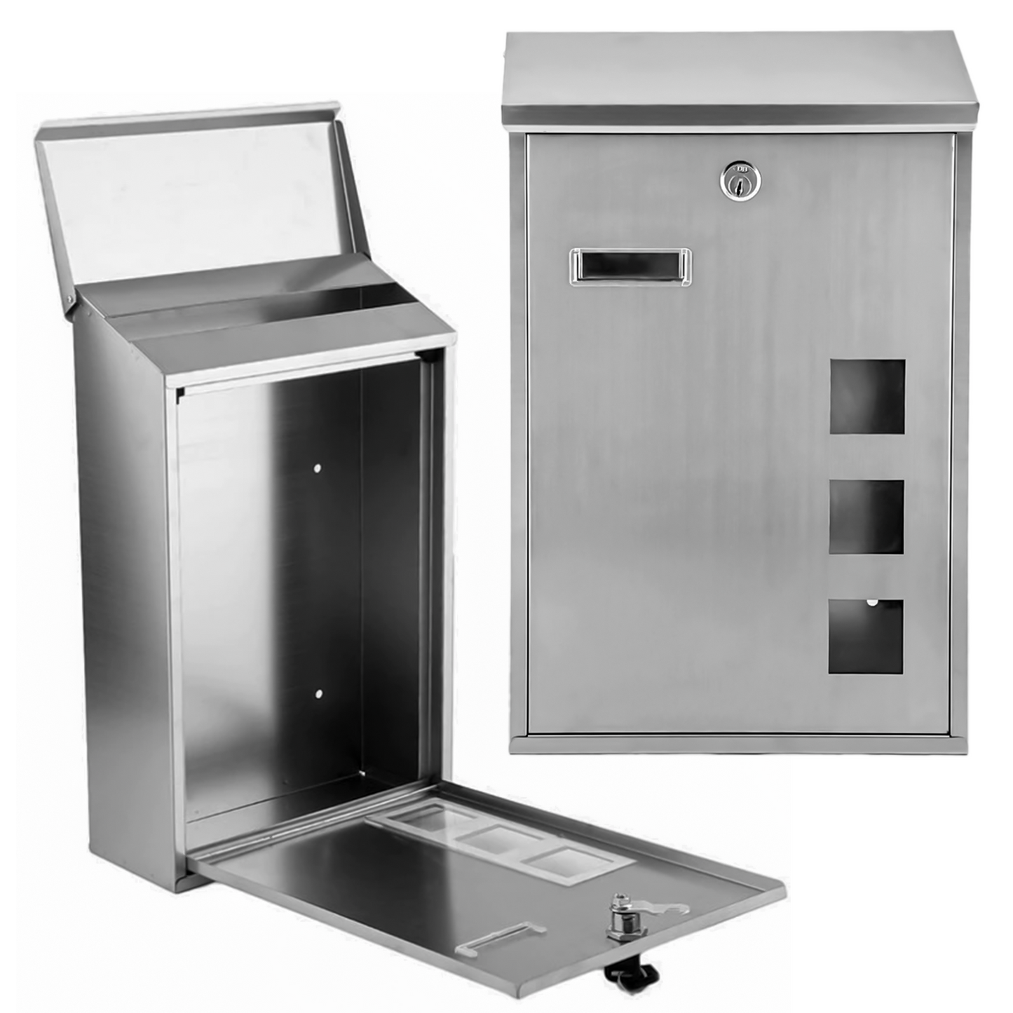 Wall Mounted Steel Lockable Letter Post Box