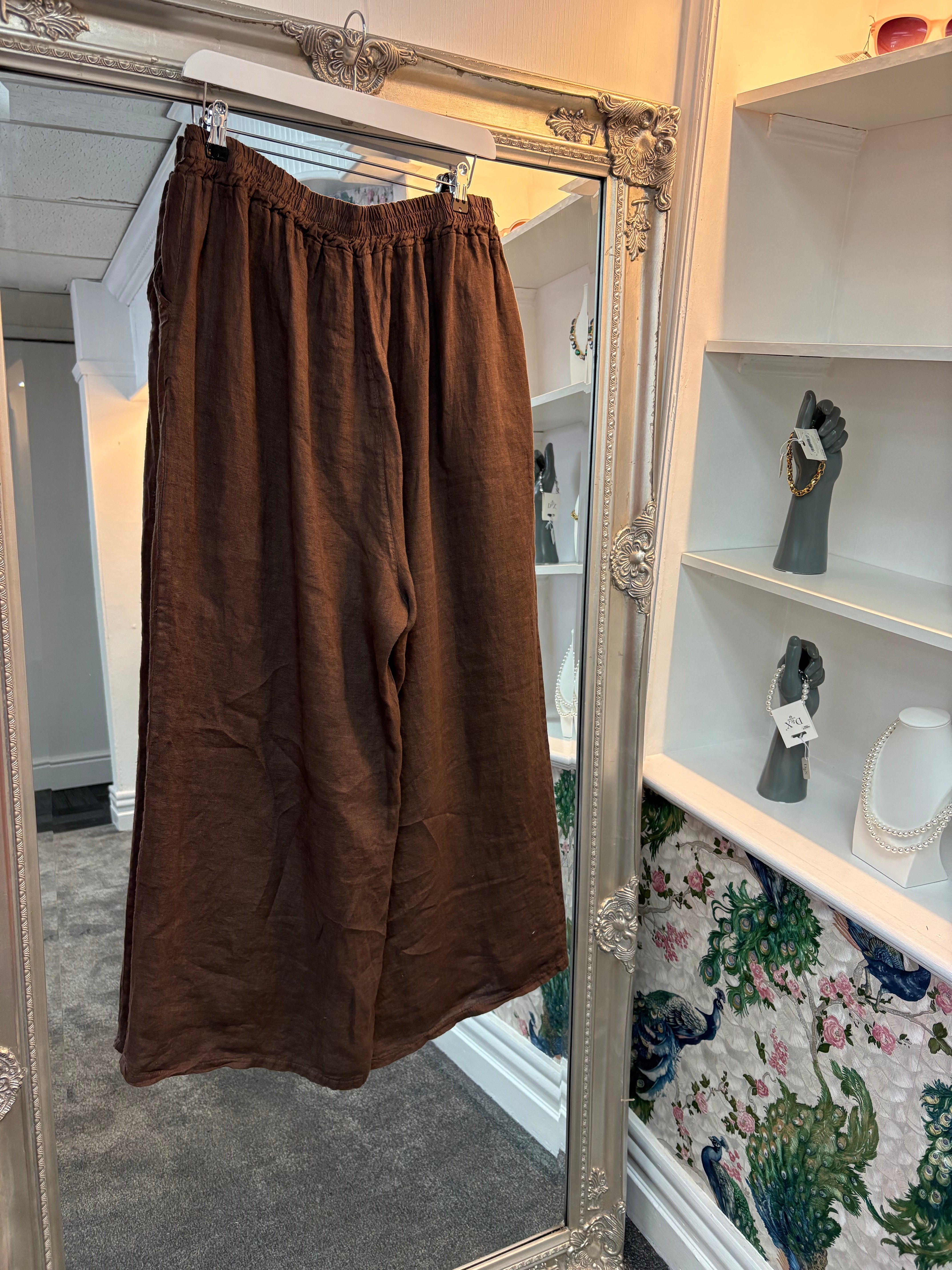 Luxtyle Linen Trousers | Wide Leg Summer Pants UK 8–20