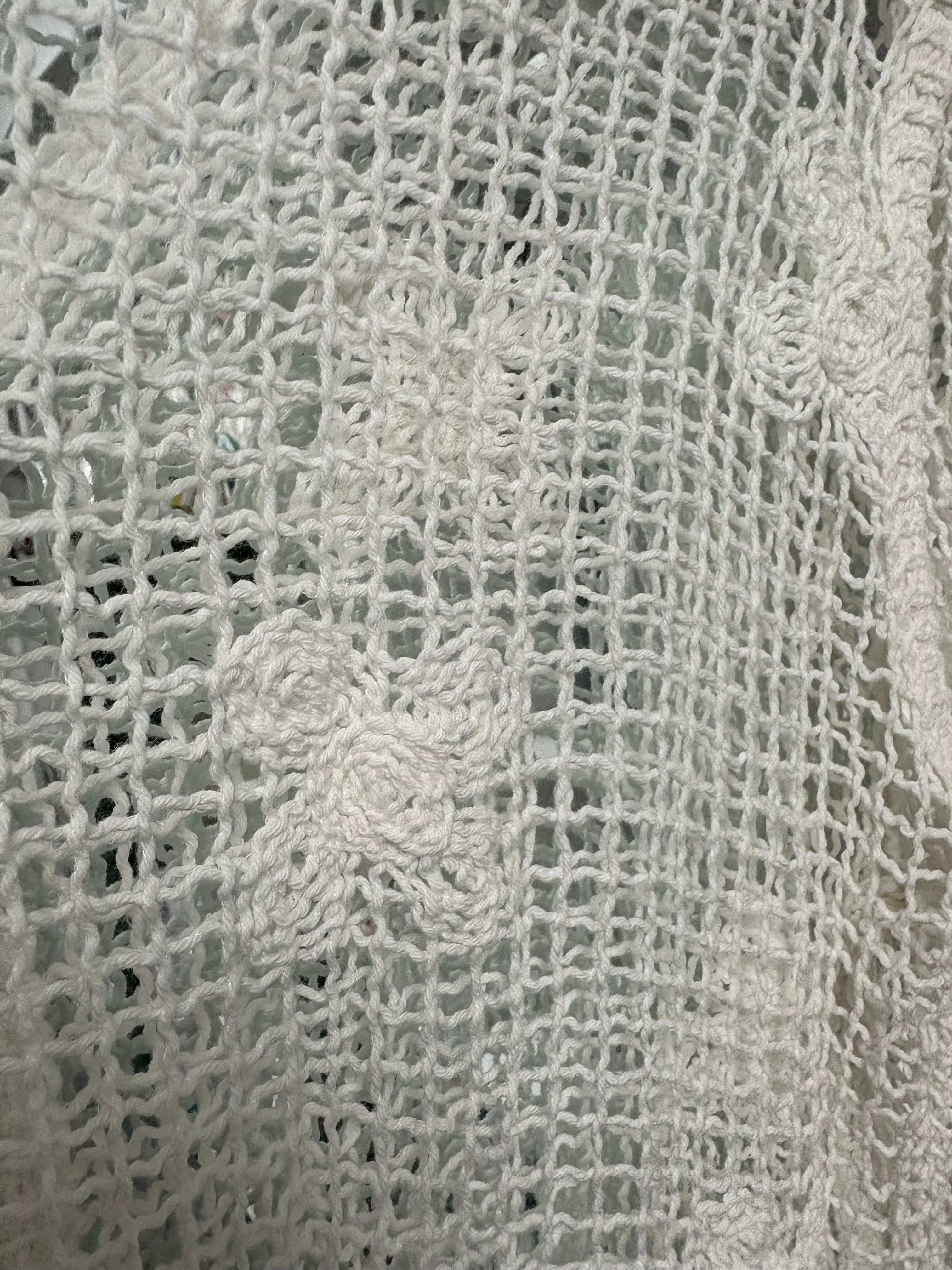 Luxtyle Square Crochet Shirt | Sheer Button Down Blouse | One Size Fits 8–16/18