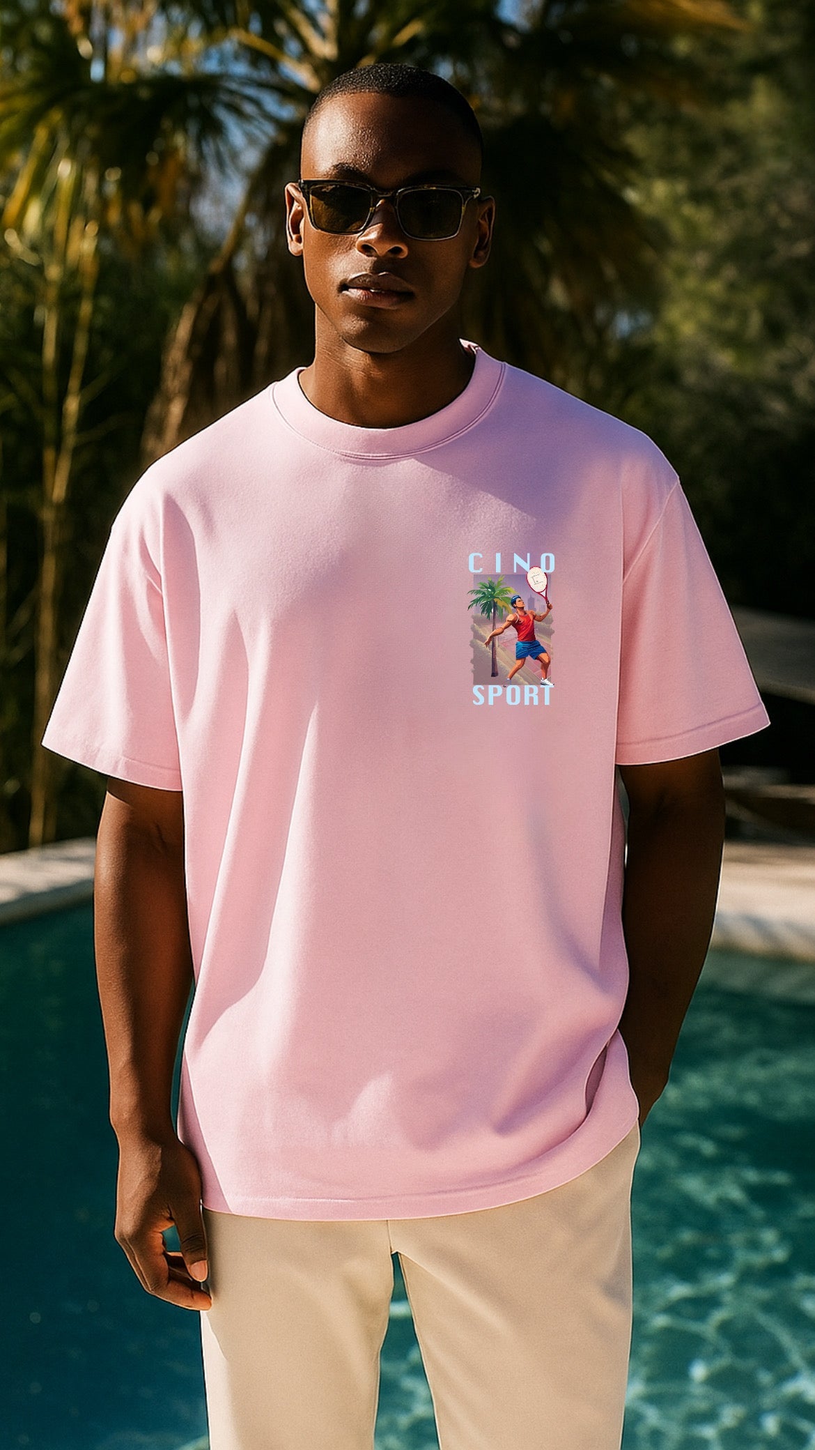Tennis T-Shirt | Salmon Pink
