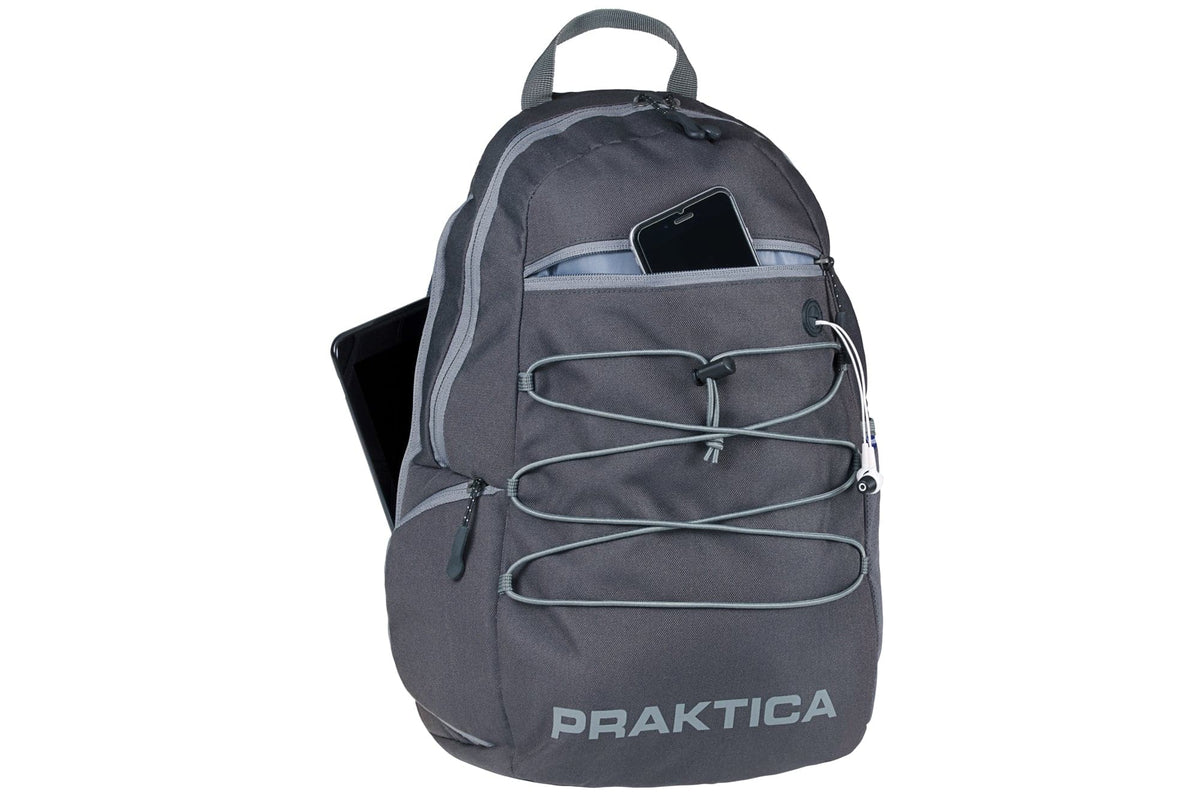 PRAKTICA All Weather Day 12L Backpack with Rain Cover & Binocular Pocket - Grey