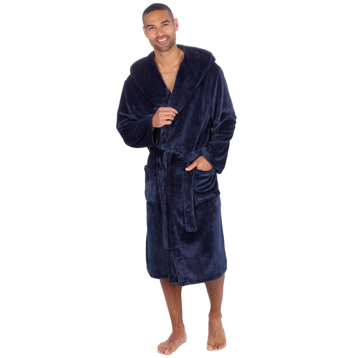 Cargo Bay Soft Touch Fleece Hooded Dressing Gown
