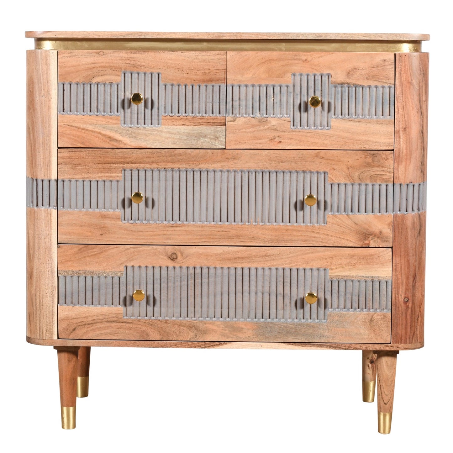 Berkley Acacia Wood 4 Drawers Chest