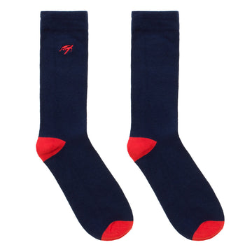 Mullins Bay Adults Bamboo Socks - Navy / Red
