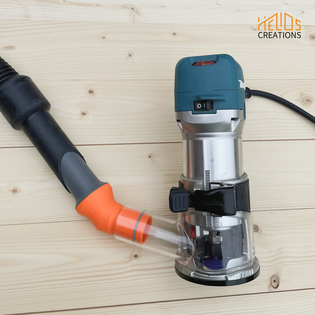 Dust Adapter for Makita RT0700 / DRT50Z and Clones to Numatic Henry Vacuum Cleaner – Angled Seal