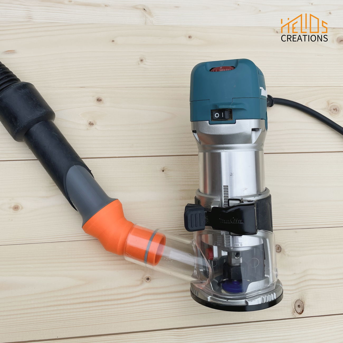 Dust Adapter for Makita RT0700 / DRT50Z and Clones to Numatic Henry Vacuum Cleaner – Angled Seal