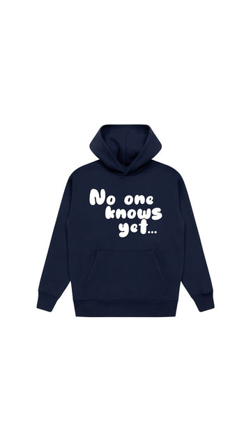 No One Knows Yet Hoodie | Blue/white