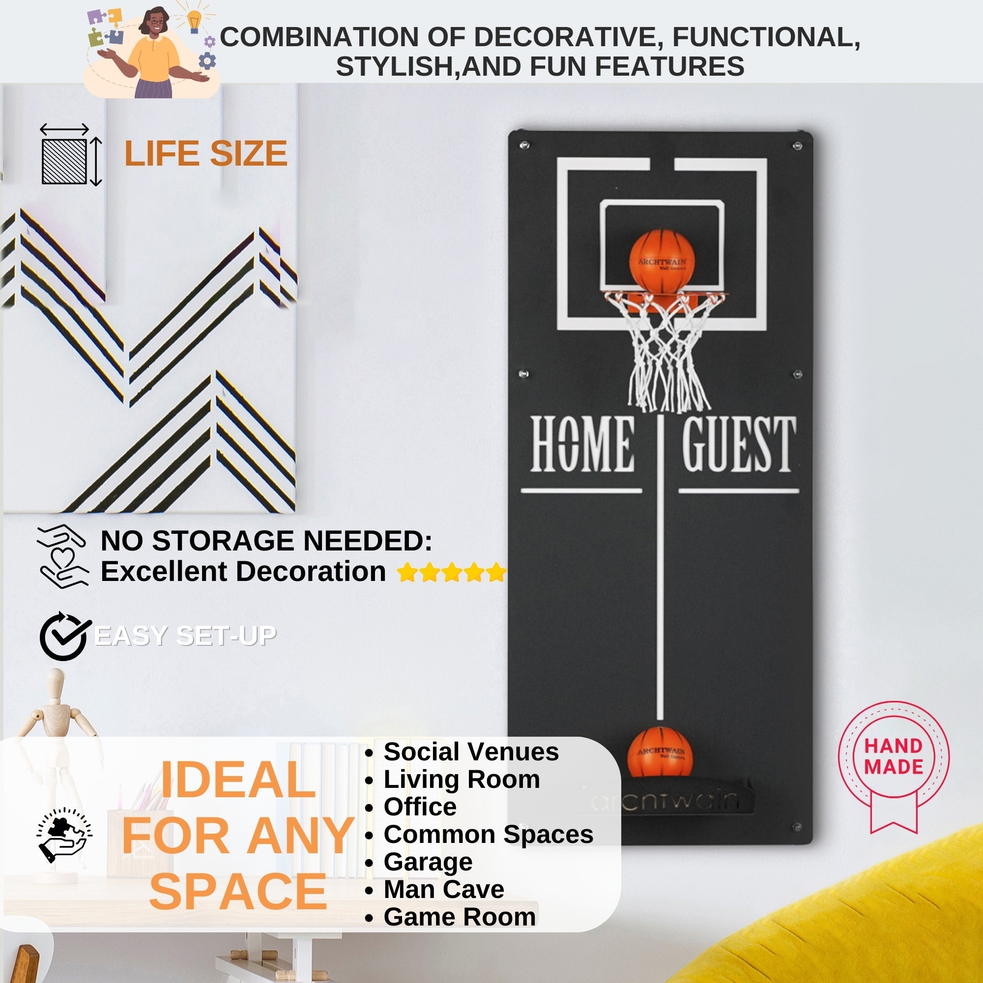 Classic Basketball Wall Game