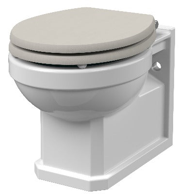 Fitzroy Traditional Round Wood Soft Close Toilet Seat