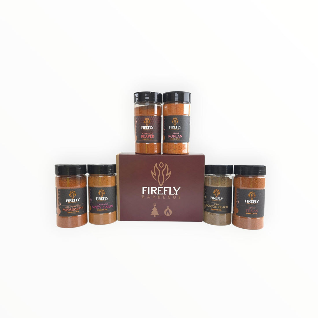 BBQ Christmas Six Pack Rub Gift Box - Spicy