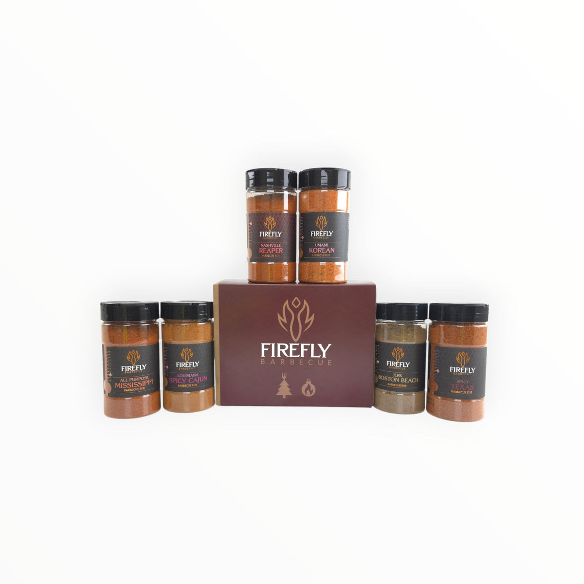 BBQ Christmas Six Pack Rub Gift Box - Spicy