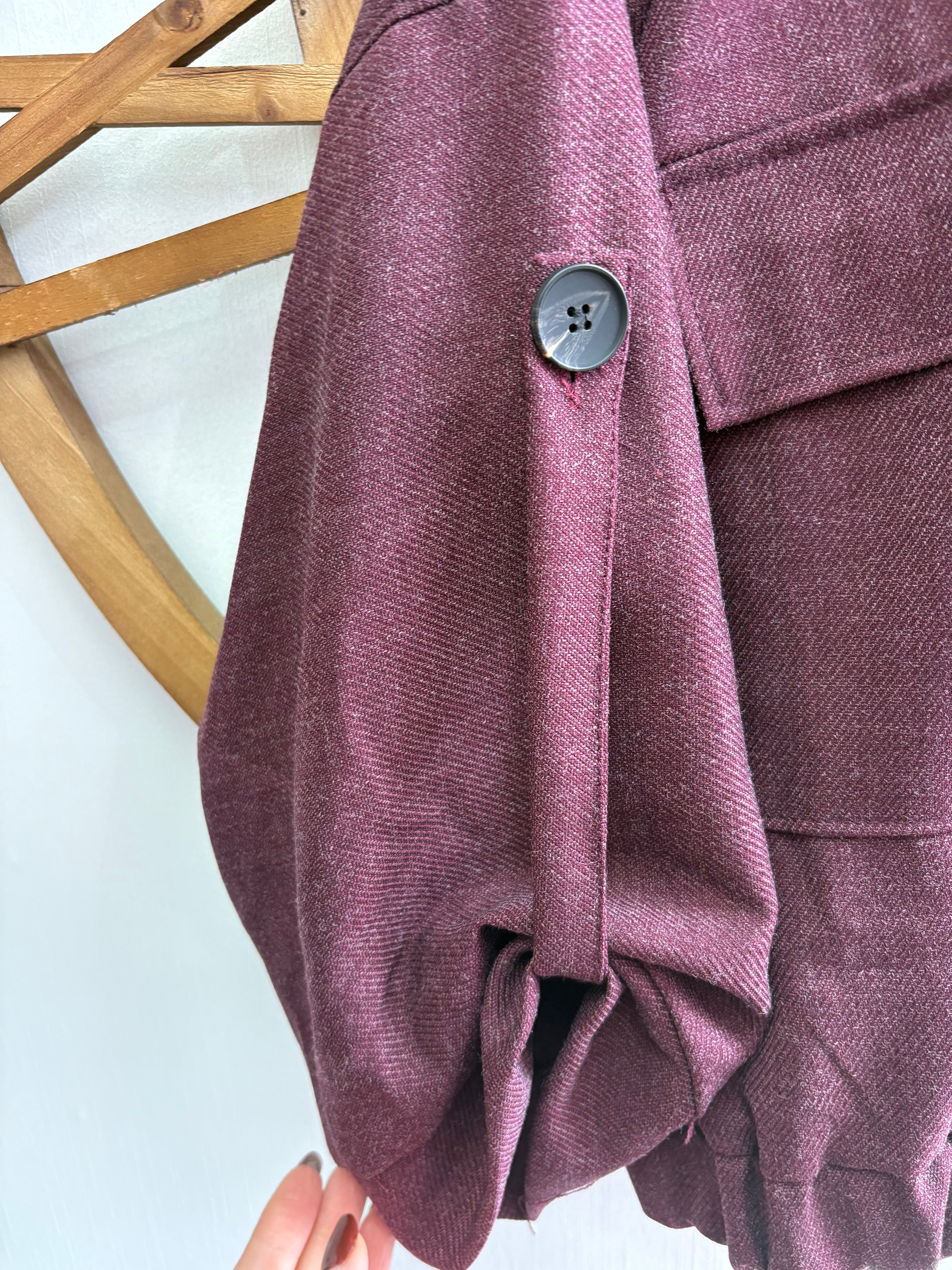 Luxtyle Berry Button Front Jacket – Fits up to 16/18